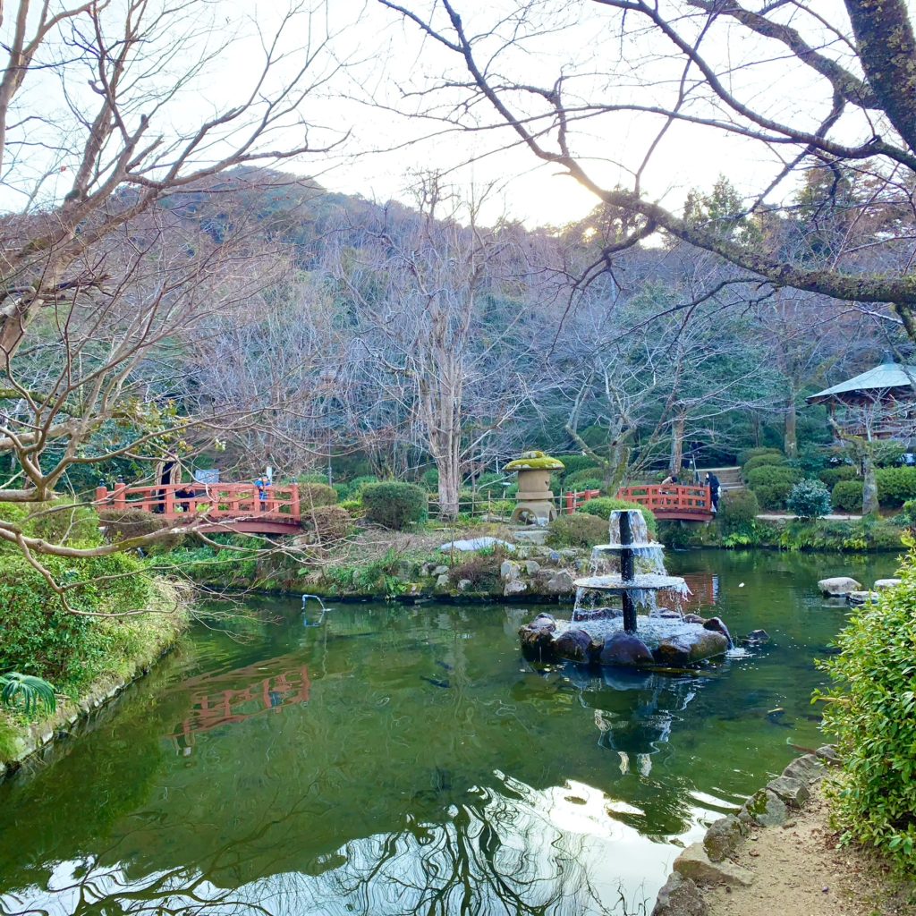 打吹公園の立派な日本庭園