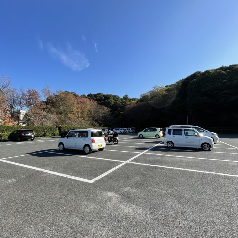 鳥取県米子市の湊山公園の駐車場